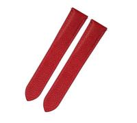 yeziu Correa De Reloj De Cuero Para Cartier WSTA0029 WSTA0030 Tank London Solo Series Hombres Y Mujeres Correa De Reloj 22mm 23mm(Red-without Buckle,17mm)