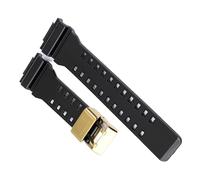 yeziu Correa de reloj de goma de 16mm para Casio g-shock Ga-110 Ga-400 Gd-120 con pulsera de resina de aro de acero inoxidable(Violet Fog)