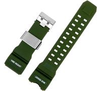 yeziu Correa de reloj de goma de resina para Casio Big Mud King GWG-1000-1A/A3/1A1 GB/GG Series Sport Soft Mans Watch Strap 24mm(Army Green Silver)