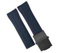 yeziu Correa de reloj de goma para MIDO M026 Ocean Star HydroConquest, repuesto de correa de reloj deportivo resistente al agua(Blue black,22mm)