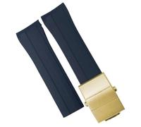 yeziu Correa de reloj de goma para MIDO M026 Ocean Star HydroConquest, repuesto de correa de reloj deportivo resistente al agua(Blue golden,22mm)