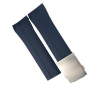 yeziu Correa de reloj de goma para MIDO M026 Ocean Star HydroConquest, repuesto de correa de reloj deportivo resistente al agua(Blue silver clasp2,22mm)