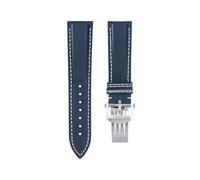 yeziu Correa de reloj de piel de nailon para Breitling Avenger Navitimer Challenger Blackbird y Superocean(Blue silver3)