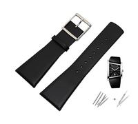 yeziu Correa de reloj de piel de vaca para la serie CK Calvin Klein K0Q21107 K0Q21120, cadena de reloj grande para hombre, pulsera de 28 mm(Black3)