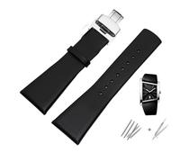 yeziu Correa de reloj de piel de vaca para la serie CK Calvin Klein K0Q21107 K0Q21120, cadena de reloj grande para hombre, pulsera de 28 mm(Black2)