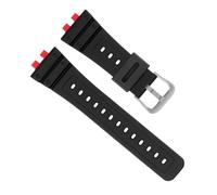 yeziu Correa de resina de repuesto de goma para Casio G-Shock GMW-B5000 pulsera de aro de acero inoxidable accesorio de correa de reloj(A Black Red Silver)