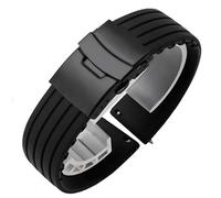 yeziu Correa de silicona natural para reloj Hamilton Khaki Navy Jazzmaster Field Classic(Blackb,20mm)