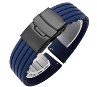 yeziu Correa de silicona natural para reloj Hamilton Khaki Navy Jazzmaster Field Classic(Blueb,21mm)