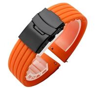 yeziu Correa de silicona natural para reloj Hamilton Khaki Navy Jazzmaster Field Classic(Orangeb,21mm)