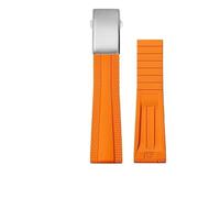 yeziu Correa plegable de caucho fluorado para cronógrafo Breitling Avenger Super Ocean(Orange silver)