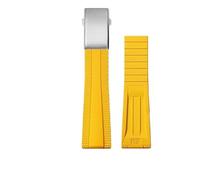 yeziu Correa plegable de caucho fluorado para cronógrafo Breitling Avenger Super Ocean(Yellow silver)