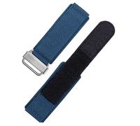 yeziu Correa universal de nailon para reloj Luminox de lona transpirable con velcro de liberación rápida.(Steel blue,18mm)