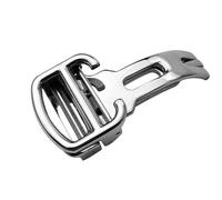 yeziu Hebilla De Reloj Plegable De Mariposa Cepillada De Acero Inoxidable 316L Para Globo Azul Cartier(Silver,18mm)