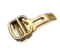 yeziu Hebilla De Reloj Plegable De Mariposa Cepillada De Acero Inoxidable 316L Para Globo Azul Cartier(Golden,16mm)