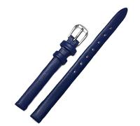 yeziu Reloj de pulsera de cuero genuino de moda para mujer, correa de reloj de pulsera pequeña(Blue,17mm)