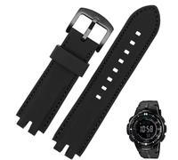 yeziu Reloj de silicona para Casio PRG-300/PRW-6000/6100/3000/3100 correa de reloj resistente al agua duradera(Black Line B)