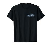 YF-23 Stealth Fighter Military Jet Spec Infografía Azul Camiseta