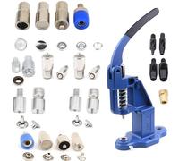 YF STORE Juego de máquina de prensa manual con troqueles esenciales para botones a presión, ojales de ojales, remaches, fijación de cierres a presión y perforadores, DIE-SET-10