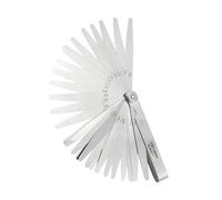 YFaith Galgas Reglaje Valvulas, 32 Piezas de Galgas de Espesores, Acero Inoxidable Hojas de Calibre de Espesores, 0,03-1,00 mm, Plateado, para Medir Ancho y Espesor de Holguras