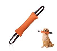 YFaith Mordedor Perro, 30 cm Embutido de Manguera, Salchicha Mordida para Perros Naranja, con Correa de Mano, Juguete para Remolcar Perros, para Entretenimiento Canino, Tira y Afloja
