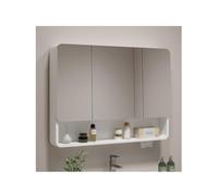 YFAURNDE Armario baño Colgar, Armario con Espejo de baño Mueble de baño Colgante con Espejo, meuble Haut Salle de Bain,Specchio ad Alta definizione/spazio di archiviazione(White,90cm/35.4in)