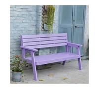 YFAURNDE Banco Jardin, Banco Madera Exterior, Equipado con Respaldo y Reposabrazos, Es Robusto y Duradero, Lo Que Lo Hace Adecuado para Jardines, Patios y Porches.(Purple)