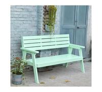 YFAURNDE Banco Jardin, Banco Madera Exterior, Equipado con Respaldo y Reposabrazos, Es Robusto y Duradero, Lo Que Lo Hace Adecuado para Jardines, Patios y Porches.(Green)