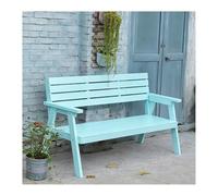 YFAURNDE Banco Jardin, Banco Madera Exterior, Equipado con Respaldo y Reposabrazos, Es Robusto y Duradero, Lo Que Lo Hace Adecuado para Jardines, Patios y Porches.(Sky Blue)