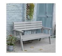 YFAURNDE Banco Jardin, Banco Madera Exterior, Equipado con Respaldo y Reposabrazos, Es Robusto y Duradero, Lo Que Lo Hace Adecuado para Jardines, Patios y Porches.(Grey)