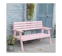YFAURNDE Banco Jardin, Banco Madera Exterior, Equipado con Respaldo y Reposabrazos, Es Robusto y Duradero, Lo Que Lo Hace Adecuado para Jardines, Patios y Porches.(Pink)