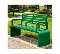 YFAURNDE Bancos para Exterior, Banco con Respaldo Exterior, Fabricado con Tubos de Acero Galvanizado, Lo Que Lo Hace Adecuado para Zonas de Piscina, Parques Y Jardines.(Green,120 * 40 * 82CM)