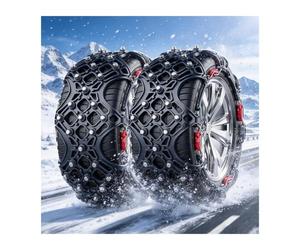 YFAURNDE Car Snow Chain, Cadenas Ruedas Nieve, Agarre Excepcional | DiseñO de Cobertura Total, DistribucióN Uniforme de La Carga e InstalacióN RáPida y Sencilla(215/45R16)