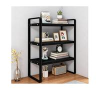 YFAURNDE Estanteria Escritorio，Estante De Escritorio，Se Puede Colocar sobre Un Escritorio; Su DiseñO Independiente Lo Hace Adecuado para Oficinas, Dormitorios Y Estudios.(Black,Triple Layer - 50cm)