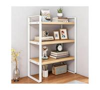 YFAURNDE Estanteria Escritorio，Estante De Escritorio，Se Puede Colocar sobre Un Escritorio; Su DiseñO Independiente Lo Hace Adecuado para Oficinas, Dormitorios Y Estudios.(Wood,Triple Layer - 30cm)