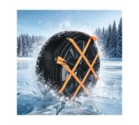 YFAURNDE Funda Nieve Ruedas, Correntes de Neve, Agarre Excepcional | Cobertura Total de 360°; InstalacióN RáPida y Sencilla; Apto para Sedanes y Camionetas(205/80R14)