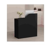 YFAURNDE Mesa de Oficina Mostradores,Mueble recepción,Mostrador Basic Con Cajón de Teclado,Adecuado for todos los espacios funcionales, empresas, recepciones, centros comerciales, tiendas.(Black,80CM/