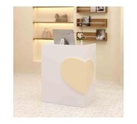 YFAURNDE Mostrador de Caja, Oficit Mostrador,Mostrador de recepción Mesa Mostradores de recepción, Mostrador de recepción en Hotel, Oficina, Tienda, mostrador de clínica.(White Apricot,100CM/39.4in)