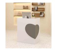 YFAURNDE Mostrador de Caja, Oficit Mostrador,Mostrador de recepción Mesa Mostradores de recepción, Mostrador de recepción en Hotel, Oficina, Tienda, mostrador de clínica.(White Gray,100CM/39.4in)