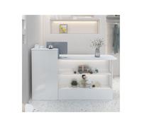 YFAURNDE Mostrador de Caja, Oficit Mostrador,Mueble Recepción Mostradores,Mostrador de recepción Que Ahorra Espacio, Adecuado para Tiendas, Salones de Belleza, Tiendas de Ropa.(White,Right_100CM)
