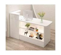 YFAURNDE Mueble recepción,mostrador de Caja,cajones Recepción Moderna,Mostrador, Se Puede Utilizar en Empresas, Tiendas de Ropa, Tiendas de té con Leche.(White,Right_120CM)