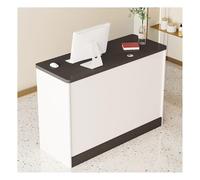 YFAURNDE Oficit Mostrador,Mueble recepción,Simple Modern recepción mostrador,Adecuado for vestíbulo de Empresa, recepción de Hotel, Tienda de Ropa, mostrador de Oficina.(White Black,100cm/39.4in)