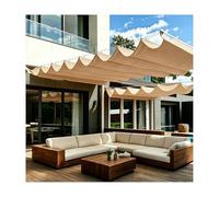 YFAURNDE Techo Toldo de Olas, RetráCtil Ola PéRgola de Dosel Cubrir, Incluye Un Kit de InstalacióN; Adecuado para Patios, Jardines, Patios Traseros, Terrazas y PéRgolas.(W:3.2m/10.5ftxL:5m/16.5ft)