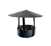 YFBCMXSKG sombrerete de Chimenea, Chimenea Pot Tapa, Acero Inoxidable 304 Techo Sombrerete, Duct, ventilación, Tapa, Lluvia Sombrerete, Hood,Negro,20cm (7.87in)