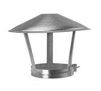 YFBCMXSKG tapantilluvia de Techo Ventilación Tapa Vented sombrerete de chimeneacero Inoxidable sombrerete de Chimenea Chimenea Tubo de Escape Cortaviento sombrerete de Chimenea,20cm (7.87in)