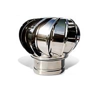 YFBCMXSKG Ventilador de Chimenea Giratorio de Acero Inoxidable 304, accionado por el Viento, Resistente a la Intemperie, con turbina, Resistente y Duradero (110 mm/4,3 Pulgadas)