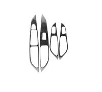 YFBH Adhesivo Para El Interior Del Coche Para Seat Para Leon 2013 2014 2015 2016 2017 2018 2019 2020 LHD/RHD Embellecedor Para Elevalunas Accesorios De Interior(Negro,Conducción a la derecha)