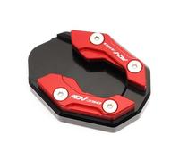 YFBH Almohadilla De Extensión para Caballete De Motocicleta para Adv350 2020-2024. Placa De Soporte Ampliada para Extensión Lateral. Soporte Lateral para Pie(Rojo)