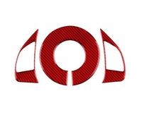 YFBH Pegatinas Para El Interior Del Coche Para Fiat 500 2008-2023. Pegatinas Decorativas Para Volante, Revestimiento Protector Accesorios De Interior(ROJO,X-1)