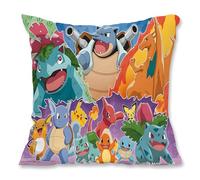 YFCHOTI Funda de cojín para niños, fundas de almohada decorativas, funda de almohada de elfo de dibujos animados y anime, funda de almohada súper suave con patrón de doble cara y cremallera oculta