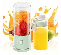 YFCJYBF Batidora portátil USB con vaso de cristal de 450 ml: mini batidora perfecta para zumos frescos, batidos, batidos y alimentos para bebés sobre la marcha